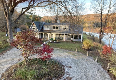 View of The Lake House and Lake Weil from game room