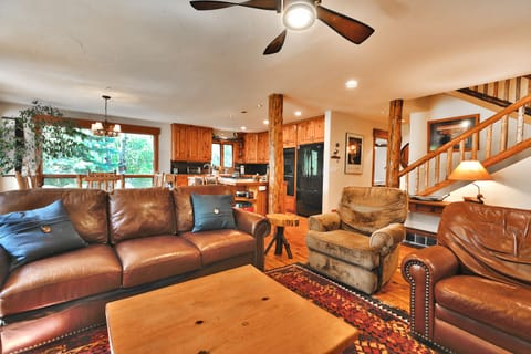 Relax on the comfy sofa and recliners