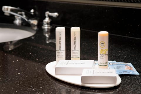 Down comforters, Select Comfort beds, in-room safe, desk