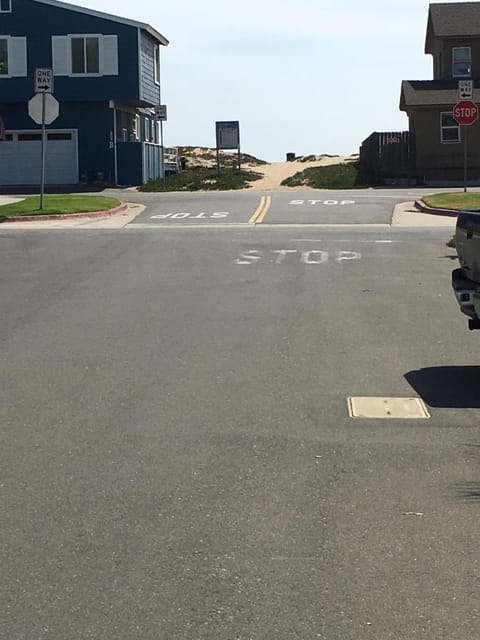 View from the front of the building.  Only 60 steps to the sand!!!