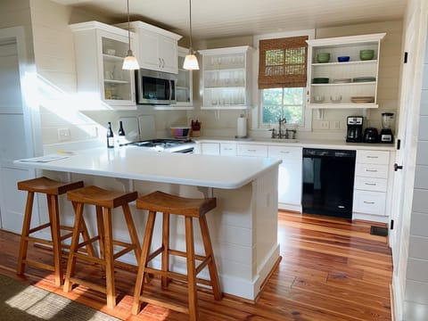 Kitchen with bar stools