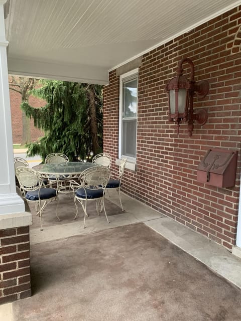 Front porch dining table.