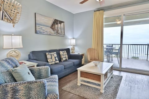 Gulf front living room.