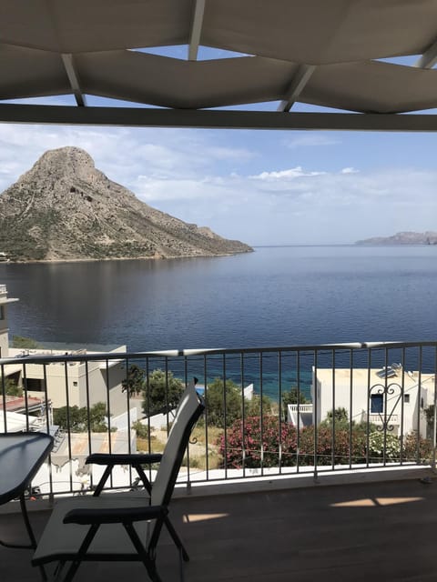 view from of telendos island from house balkony