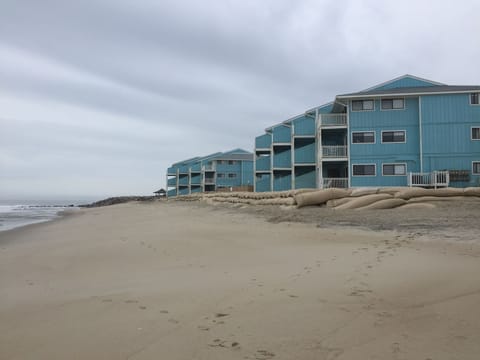View of The Riggings Condos from the Beach...we are in the last building