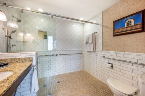 Standard Room, 2 Queen Beds, Accessible, Non Smoking | Bathroom | Eco-friendly toiletries, hair dryer, towels