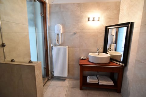 Suite | Bathroom | Shower, rainfall showerhead, free toiletries, hair dryer