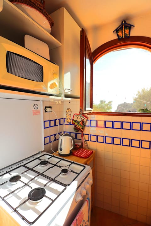 House, 1 Bedroom, Smoking, Terrace | Private kitchen | Fridge, microwave, espresso maker, electric kettle