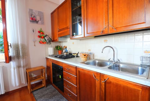 Panoramic Apartment, 2 Bedrooms, Sea View | Private kitchen | Fridge, stovetop, electric kettle, toaster
