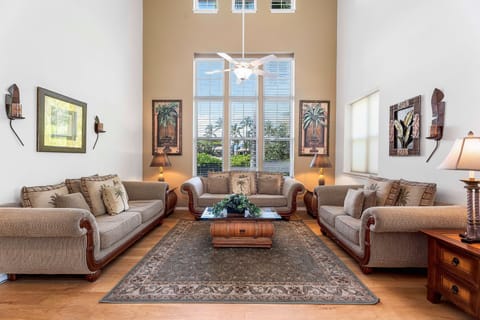 Spacious townhouse has vaulted ceilings in the living room, with extra windows for light/views