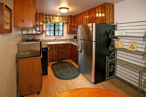 Cozy kitchen with attached dining area.