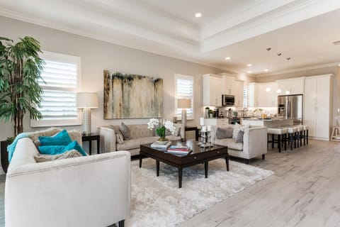 Tasteful decorations can be found throughout the home.