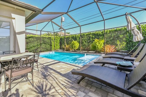 Mature landscaping provides privacy around the lanai for your pleasure.