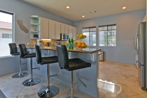 Bar seating for four.