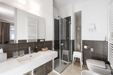 Classic Double Room | Bathroom | Hair dryer, bathrobes, bidet, towels