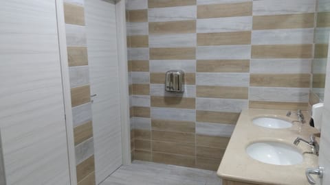 Shower, free toiletries, hair dryer, bidet