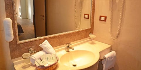 Free toiletries, hair dryer, bidet, towels