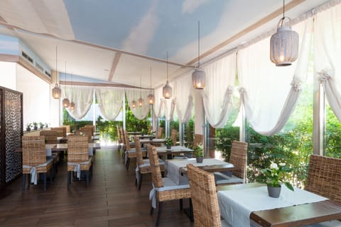 Outdoor banquet area