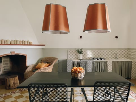 Triple Room | Private kitchen | Full-size fridge, stovetop, highchair