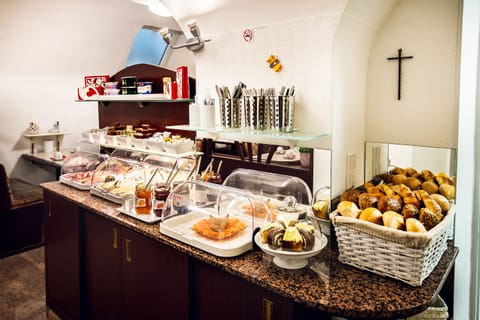 Daily self-serve breakfast for a fee