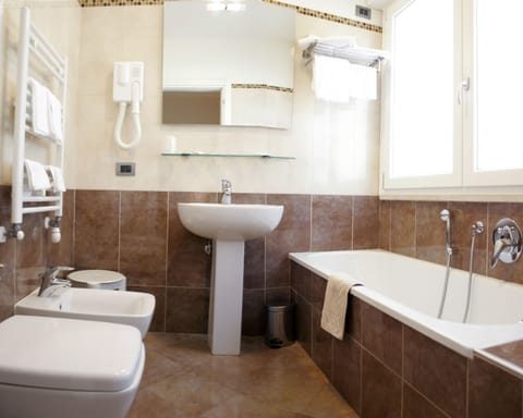 Free toiletries, hair dryer, towels