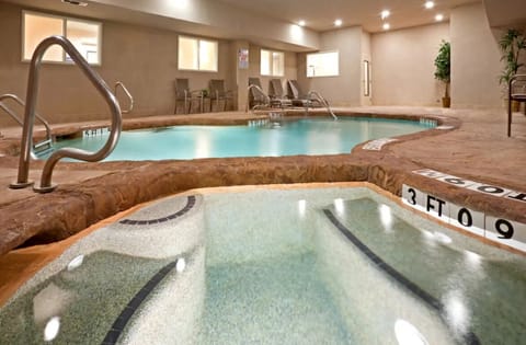 Indoor pool, open 10 AM to 10 PM, sun loungers