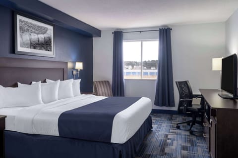 Room, 1 King Bed, Non Smoking | Desk, iron/ironing board, free cribs/infant beds, rollaway beds