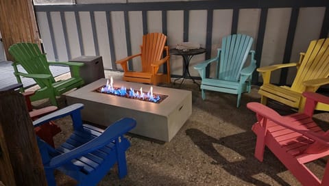 Outdoor banquet area