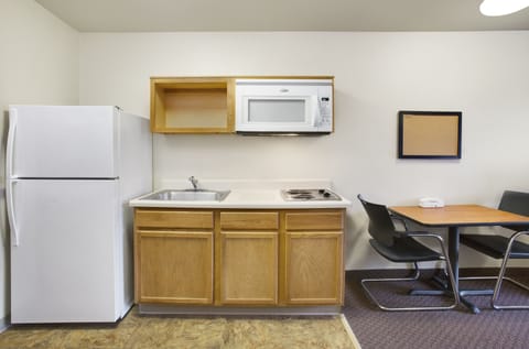 Suite, 2 Queen Beds, Non Smoking | Private kitchen | Fridge, microwave, stovetop