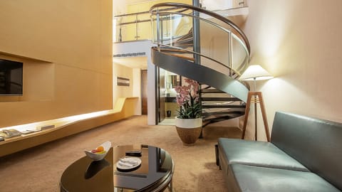 Luxury Triple Room, Mezzanine | Living area | 42-inch LCD TV with satellite channels, TV