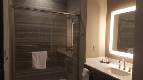 Standard Room, 1 King Bed | Bathroom | Shower, rainfall showerhead, free toiletries, hair dryer