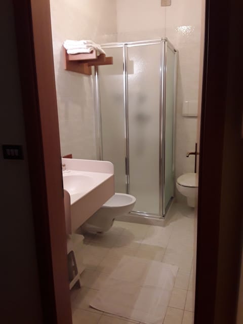 Shower, free toiletries, hair dryer, bidet