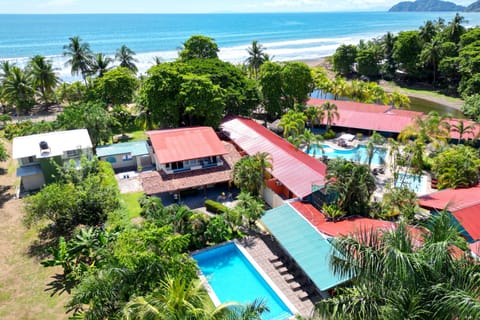 Aerial view of Casa Cortes in Jaco Costa Rica showcasing its prime location