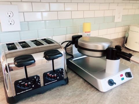 Toaster/flip waffle maker are just a few of the gadgets @The Haven.