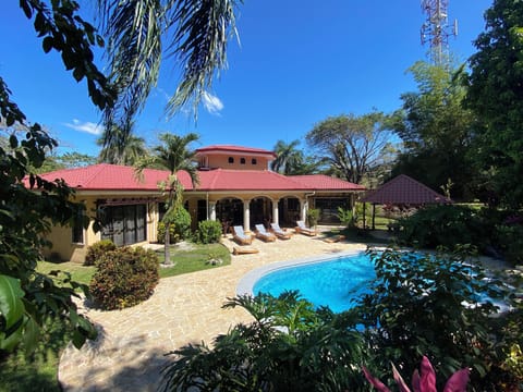 Main House: 4 br, 3 full baths, huge kitchen/LR/terrace, all facing the pool