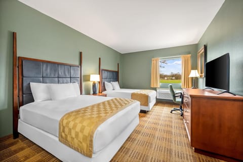 Room, 2 Queen Beds, Non Smoking | Desk, blackout drapes, iron/ironing board (on request)