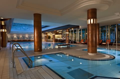 Indoor pool, open 8:30 AM to 9:30 PM, sun loungers