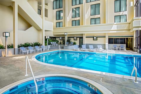 Indoor pool, seasonal outdoor pool