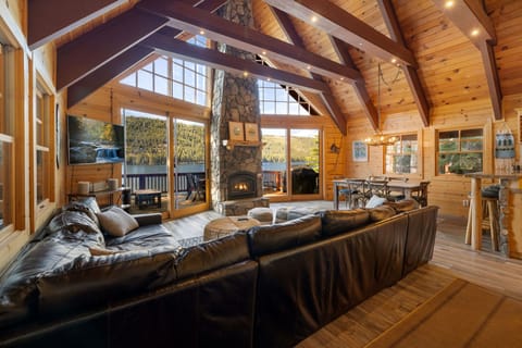 Enjoy Donner Lake views, a cozy gas fireplace, and state of the art TV