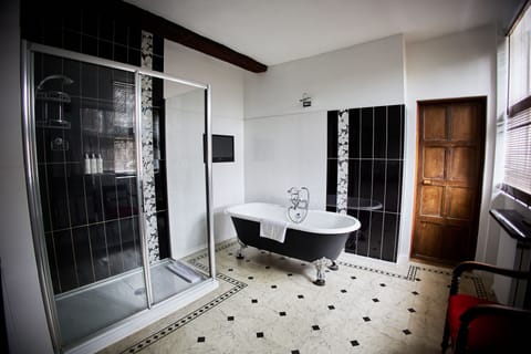 Feature Room | Bathroom | Combined shower/tub, free toiletries, hair dryer, bathrobes