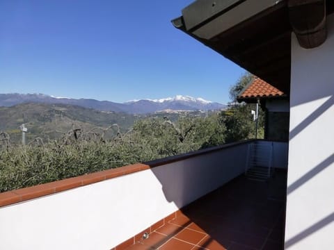 Terrace and mountain view
