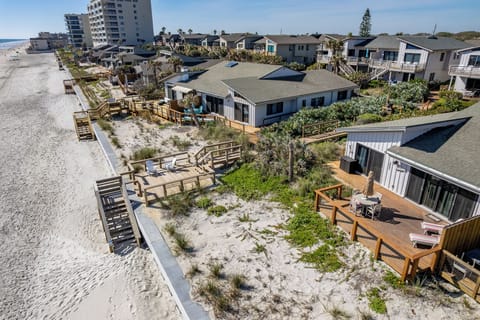 Aerial view of the updated seawall.