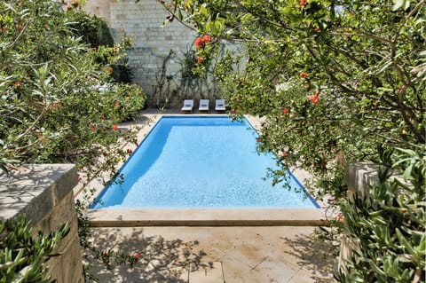 The view of the pool from the Tower entrance