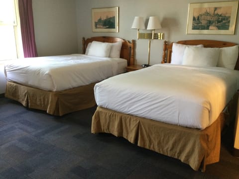 Double Room, 2 Double Beds | Desk, laptop workspace, iron/ironing board, rollaway beds