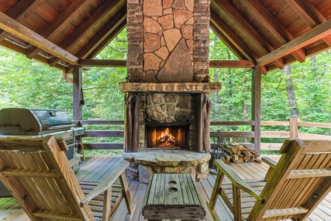 Enjoy Sitting By The Wood-Burning Fireplace