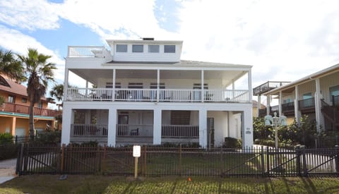 Grand beachfront home with wraparound decks and ocean views