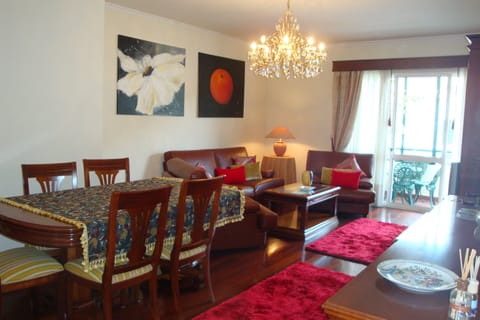 Living room and dining corner