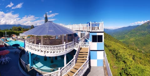 Outdoor banquet area
