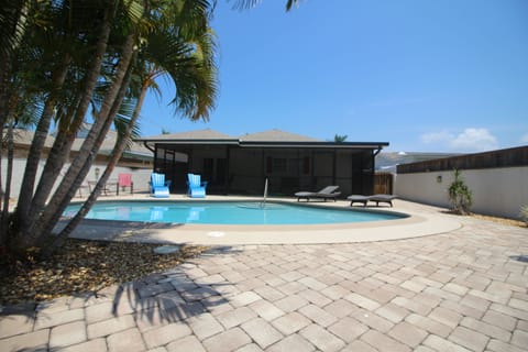 large outdoor space around the heated pool