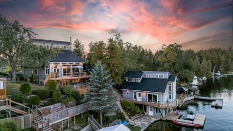 Main cottage + boat house, perfect for multi generational families
